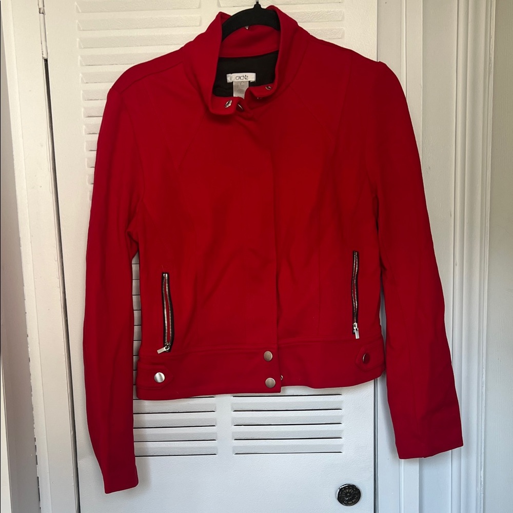 Cache Vibrant Red Bomber Jacket - image 1